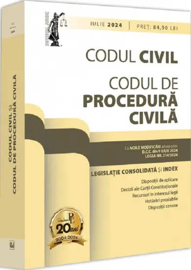 Codul civil. Codul de procedura civila Act. Iulie 2024 (resigilat)