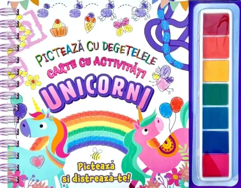 Unicorni. Picteaza cu degetelele