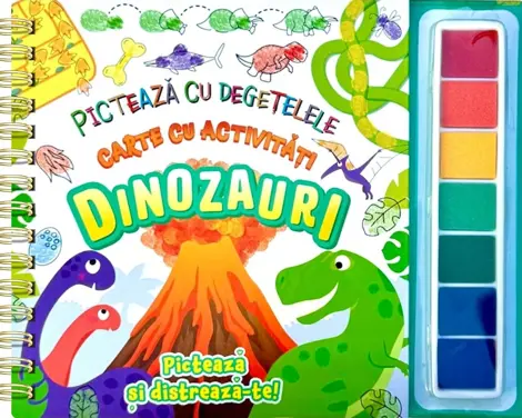 Dinozauri. Picteaza cu degetelele