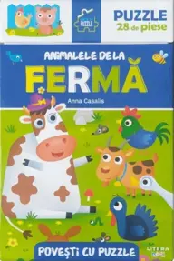 Animalele de la ferma. Povesti cu puzzle