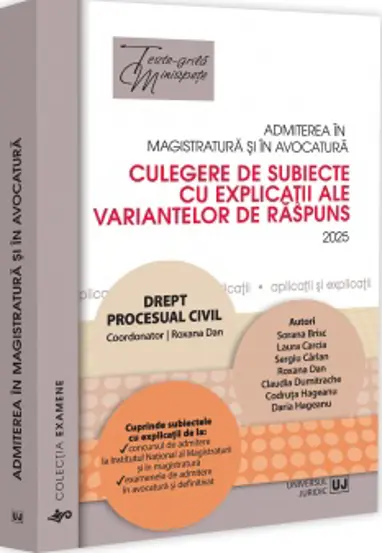 Admiterea in magistratura si in avocatura