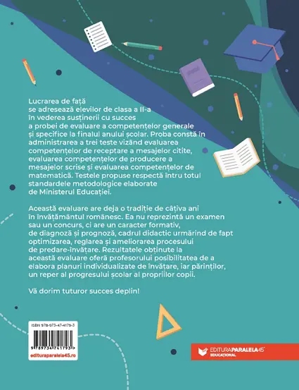 Evaluarea Nationala 2025. Clasa a II-a. Scris. Citit. Matematica