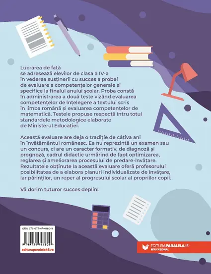 EVALUARE NATIONALA 2026. CLS. IV. LIMBA ROMANA. MATEMATICA