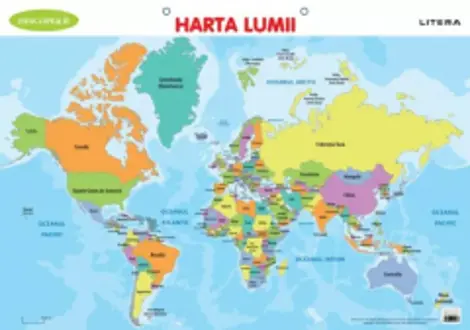 Descopera! Harta lumii (planse educationale)