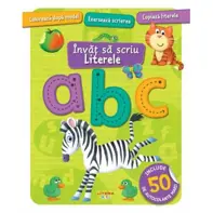 Invat sa scriu. Literele. Carte cu autocolante