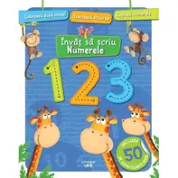 Invat sa scriu. Numerele. Carte cu autocolante