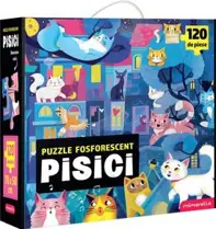 Joc educativ - Puzzle Fosforescent Mimorello - Pisici