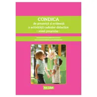 Condică de prezență și evidență a activității cadrelor didactice - preșcolar