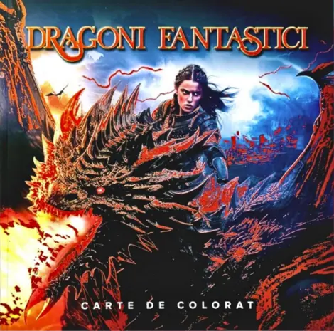 Dragoni fantastici - Carte de colorat