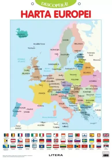Descopera! Harta Europei (planse educationale)