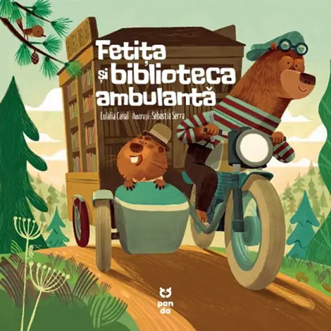 Fetita si biblioteca ambulanta