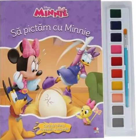 Disney. Minniea. Sa pictam cu Minnie. Carte de colorat cu pensula si acuarele (resigilat)