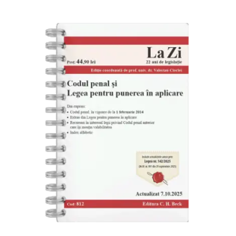 Codul penal si Legea pentru punerea in aplicare. Cod 812. Actualizat la 7.10.2025