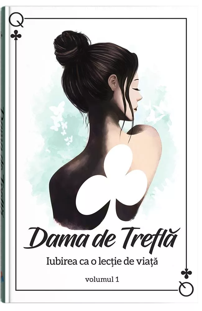 Pachet Dama de trefla -6 carti + Lampa tip carte - format mare - Culoare bej