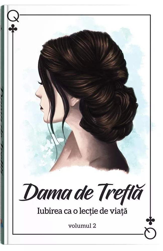 Pachet Dama de trefla -6 carti + Lampa tip carte - format mare - Culoare bej