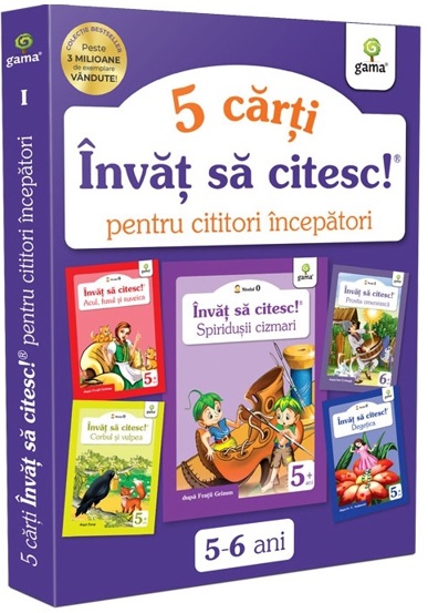 Pachet Învăț să citesc pentru cititori începători 1 - 5-6 ani