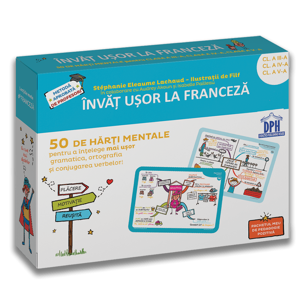Învăț ușor la Franceză: 50 de hărți mentale – Volumul II – Cls. a III-a a IV-a a V-a bookzone.ro poza 2022