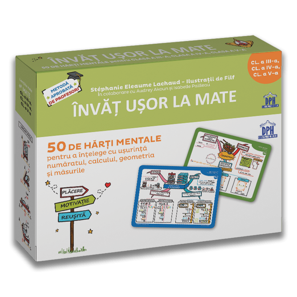 Învăț ușor la Mate: 50 de hărți mentale – Volumul II – Cls. a III-a a IV-a a V-a bookzone.ro poza bestsellers.ro