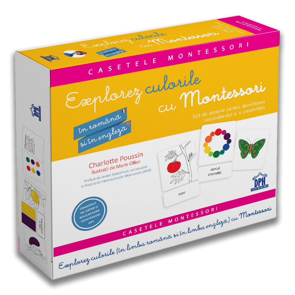 Explorez culorile cu Montessori – In Romana si in Engleza – 163 de jetoane pentru dezvoltarea vocabularului si a creativitatii bookzone.ro imagine 2022