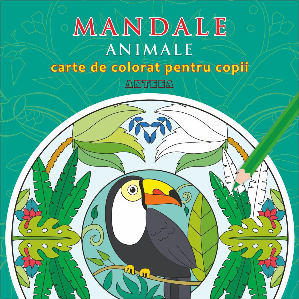 Mandale cu Animale carte de colorat pentru copii