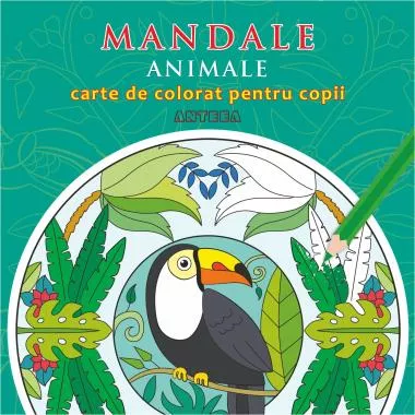 Mandale cu Animale, carte de colorat pentru copii