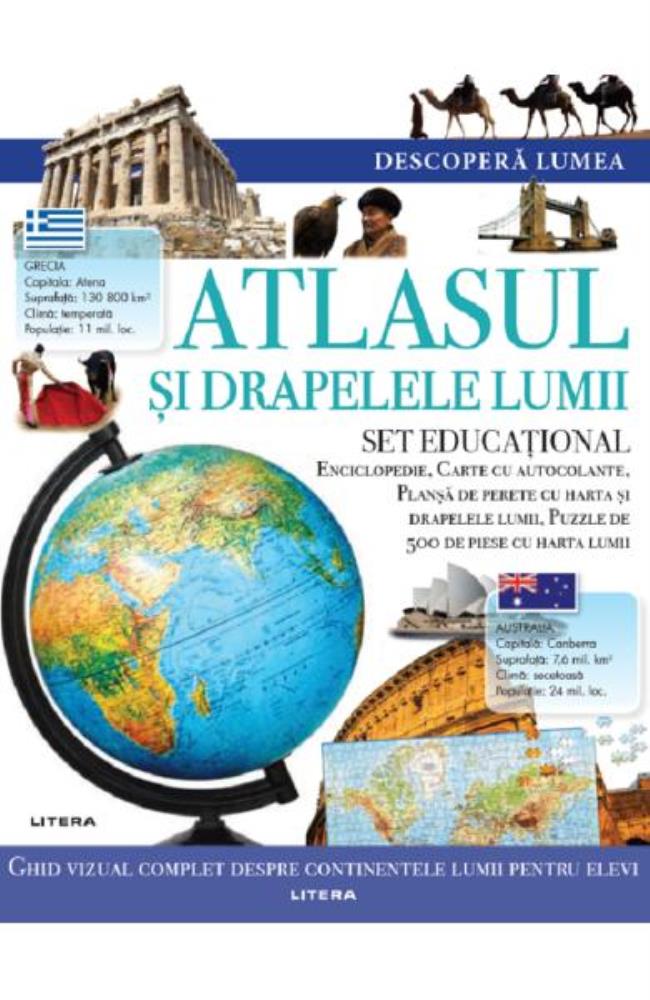 Descopera lumea. Atlasul si drapelele lumii. Set educational bookzone.ro poza bestsellers.ro