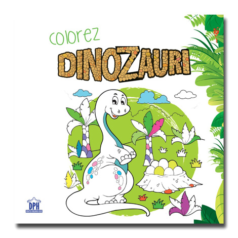 Vezi detalii pentru Colorez dinozauri - carte de colorat