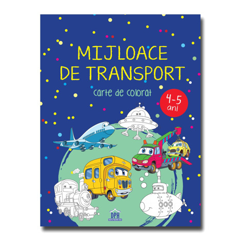 Vezi detalii pentru Mijloace de transport (4-5 ani) - carte de colorat