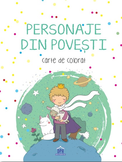 Personaje din povești - carte de colorat