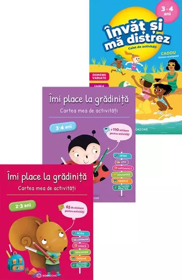 Imi place la gradinita (2-3 ani, 3-4 ani) + Invat si ma distrez (3-4 ani)