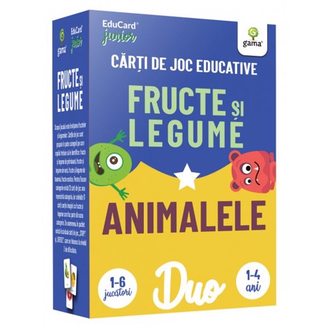 Vezi detalii pentru DuoCard - Fructe si legume Animalele