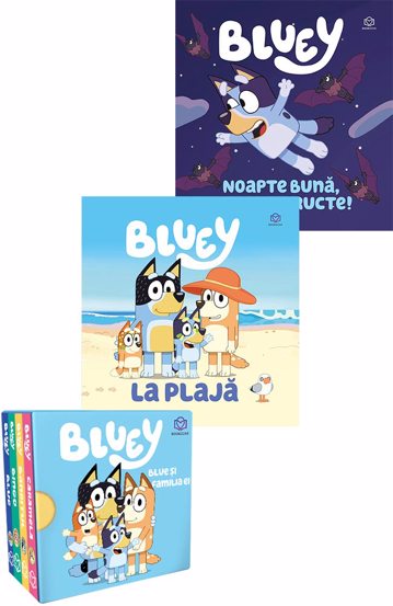 Bluey – Noapte buna liliac de fructe! + La plaja + Blue si familia ei Bookzone poza bestsellers.ro