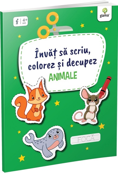 Învăț să scriu colorez și decupez. Animale