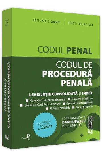 Codul penal si Codul de procedura penala: Ianuarie 2022 bookzone.ro