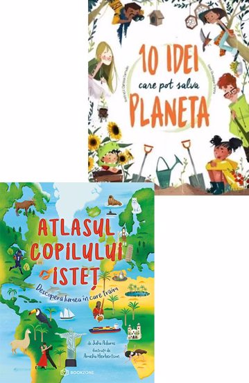 Atlasul copilului isteț + 10 idei care pot salva planeta Reduceri Mari Aici Altele Bookzone