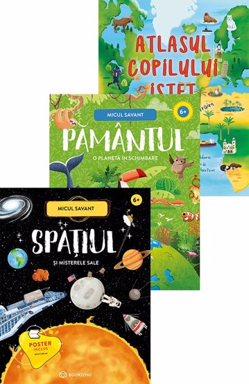 Spațiul și Pământul + Atlasul copilului isteț Reduceri Mari Aici Atlasul Bookzone