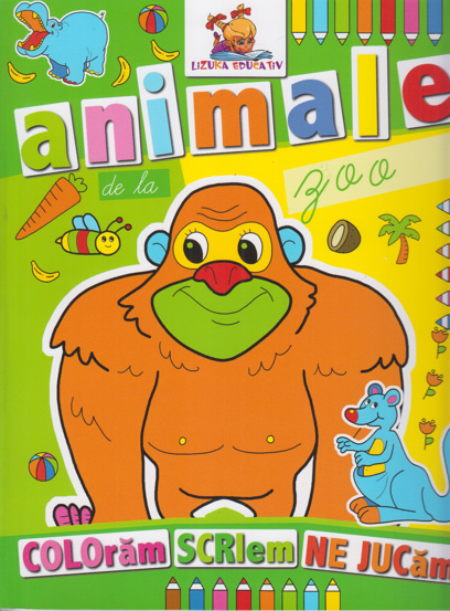 Animale de la zoo. Carte de colorat Reduceri Mari Aici Animale Bookzone