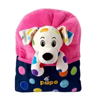 Ghiozdan roz pentru gradinita "Catelusul Pupo" 30 cm