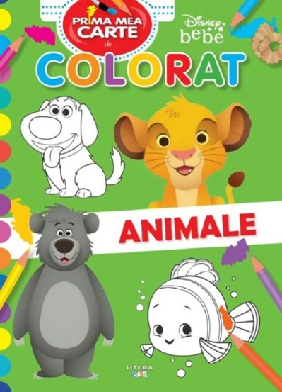 Vezi detalii pentru Disney bebe. Prima mea carte de colorat. Animale