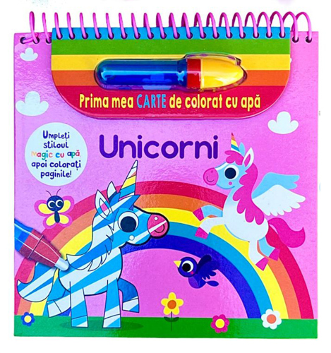 Vezi detalii pentru Unicorni - prima carte de colorat cu apa