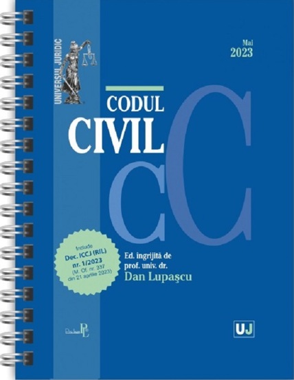 Codul civil Mai 2023 EDITIE SPIRALATA tiparita pe hartie alba (resigilat)