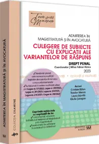 Admiterea in magistratura si in avocatura. Drept penal