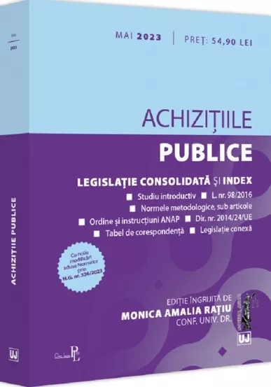 Achizitiile publice: mai 2023 Editie tiparita pe hartie alba (resigilat)