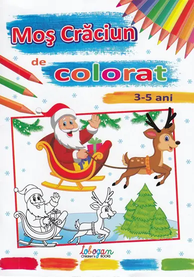 Mos Craciun de colorat