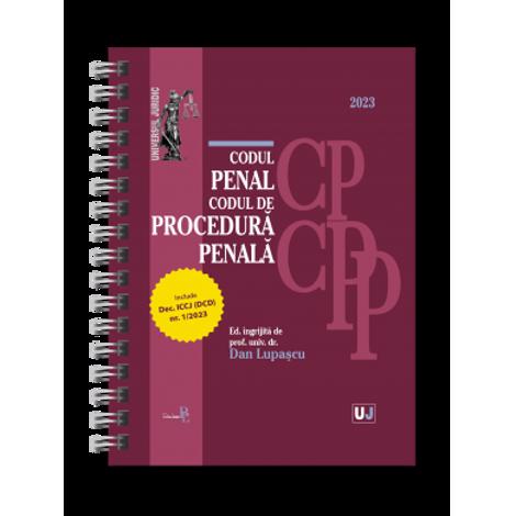 Codul penal si Codul de procedura penala 2023. EDITIE SPIRALATA tiparita pe hartie alba (resigilat)