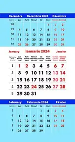 Calendar de birou 2024 triptic tip piramida