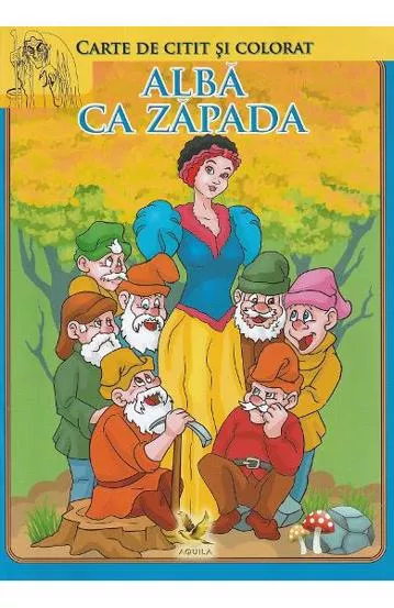 Alba ca zapada si cei sapte pitici. Carte de citit si colorat (resigilat)
