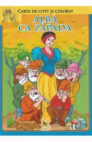 Alba ca zapada si cei sapte pitici. Carte de citit si colorat (resigilat)