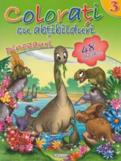 Vezi detalii pentru Colorati cu abtibilduri 3 - Dinozauri
