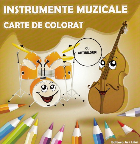 Instrumente muzicale. Carte de colorat